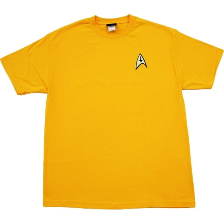 Image Adult T-shirt - Star Trek Command Uniform Image Adult Gold T-Shirt