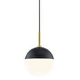 thumbnail image 3 of MITZI HUDSON VALLEY LIGHTING H344701-AGB/BK Renee Pendants, 1-light, 60W, Aged Brass/Black Finish, Opal Glossy Glass (19.75''W x 10''H), 3 of 3