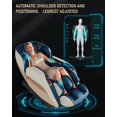 thumbnail image 6 of PUDO Full Body Zero Gravity Massage Chairs AI Voice Control 3D Shiatsu Chair Massage Recliner Heated Intelligent Body Detection Bluetooth Speaker Airbags SL Blue&Beige, 6 of 9