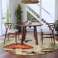 thumbnail image 3 of Spring Mushrooms Round Area Rug 8Ft Washable Large Circle Rugs for Living Room Dorm, Farmhouse Pastoral Botanical Rustic Non-Slip Carpet Floor Mats Indoor Outdoor Carpet Runner Aesthetic Home Decor, 3 of 8