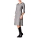 thumbnail image 4 of Vestido de mujer Hobemty con cuello Peter Pan, manga 3/4, corte A, elegante, para trabajar, color gris, 4 of 5