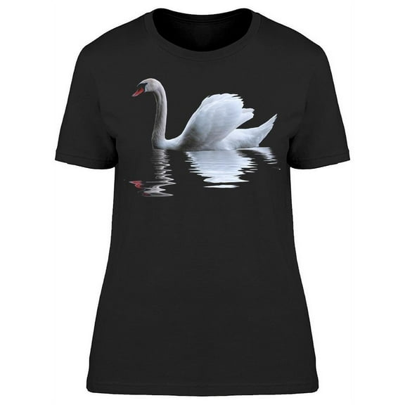 Cute Swan On The Water T-Shirt Women -Image by Shutterstock, Female Medium