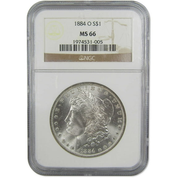 1884 O Morgan Dollar MS 66 NGC Silver Uncirculated $1 Coin