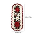 thumbnail image 2 of Christmas Runner Rug, 47.2 Inch Poinsettia Floor Mat, Holiday Decoration for Hallway Entryway Fireplace M, 2 of 8
