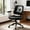 Mid, Black PU, variant on Toject Executive Desk Chair, Ergonomic Office Chair with Lumbar Support, Suede Leather, Brown