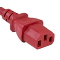 thumbnail image 3 of AYA 3Ft. (3 Feet) 18AWG Red Power Cord NEMA-15P C13 10A Cable 3 Conductor 125V PWR-CRD-18A-RED-03, 3 of 3