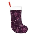 thumbnail image 2 of Salouo Snowflakes and Hearts Print Christmas Stockings,Large Xmas Stocking Set of 1 Holiday and Farmhouse Stocking for Christmas Holiday Party Decoration(17.7*11 Inch), 2 of 7