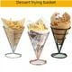 thumbnail image 5 of Estante para papas fritas de un solo cabezal de hierro galvanizado, canasta cónica para restaurante, marco de exhibición para hotel, estante para alimentos pequeños, taza individual y doble para, 5 of 5