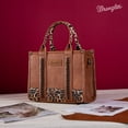 thumbnail image 3 of Wrangler Medium Tote Bag for Women Designer Satchel Handbags Top-handle Purses with Strap, Leopard, 3 of 7