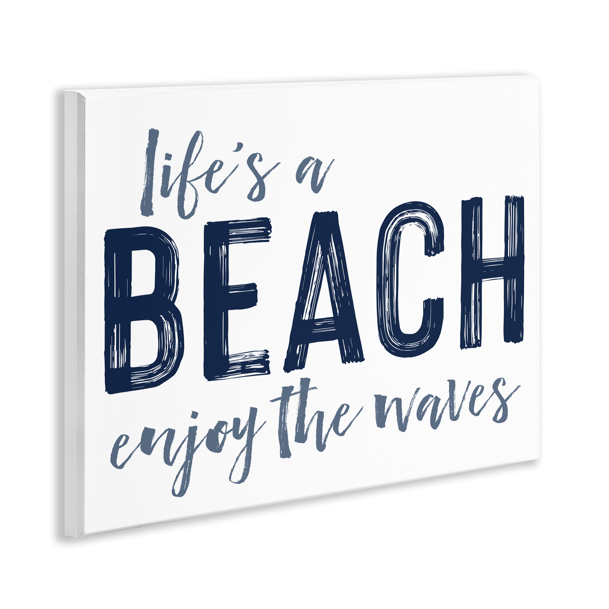 Summer Sentiment Enjoy Waves Wall Plaque Art, design by Lettered and Lined