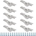 thumbnail image 1 of HUGFEGWE 10pcs 25mm Dia Nylon Single Wheel Electroplating Sliding Door Window Pulley Stainless Steel Shell Replacement Sliding for for Screen Door Wardrobe Cupboard Closet White Silver Tone, 1 of 7