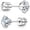 Silver, variant on Hypoallergenic Titanium Screw Earrings for Sensitive Ears 5A Cubic Zirconia Titanium Stud Earrings for Unisex, Double-Sided Earrings Pierced Earrings Jewelry
