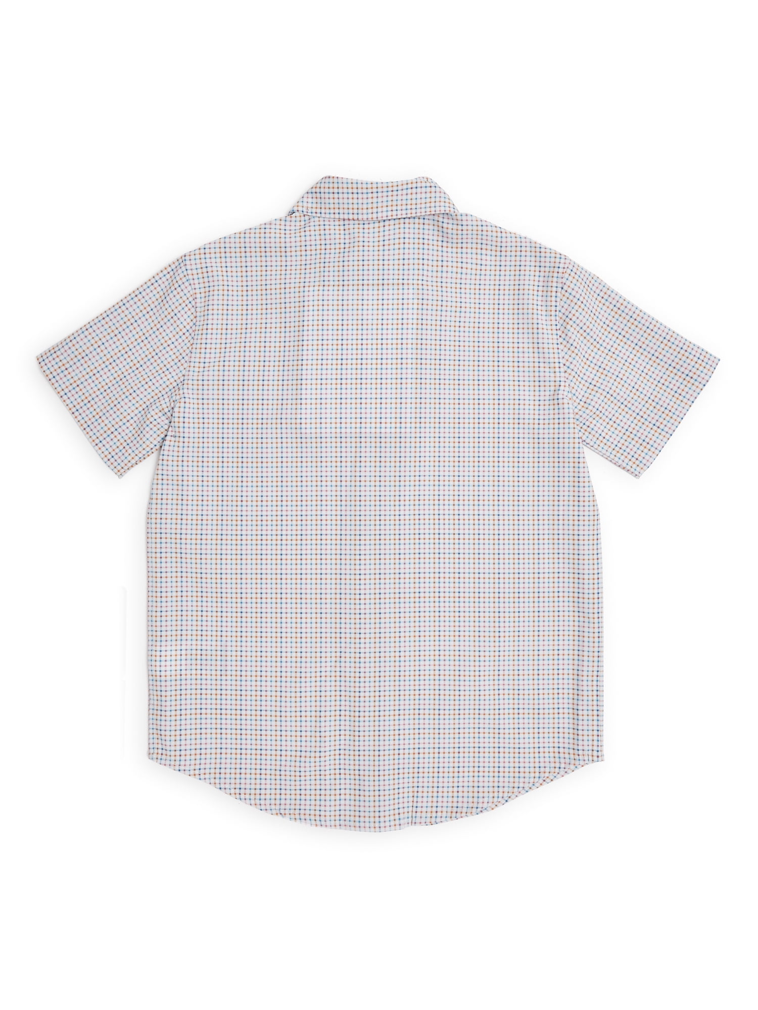 Chaps Boys Stain and Wrinkle Resistant Printed Button Down Shirt with UPF 50, Sizes 4-18