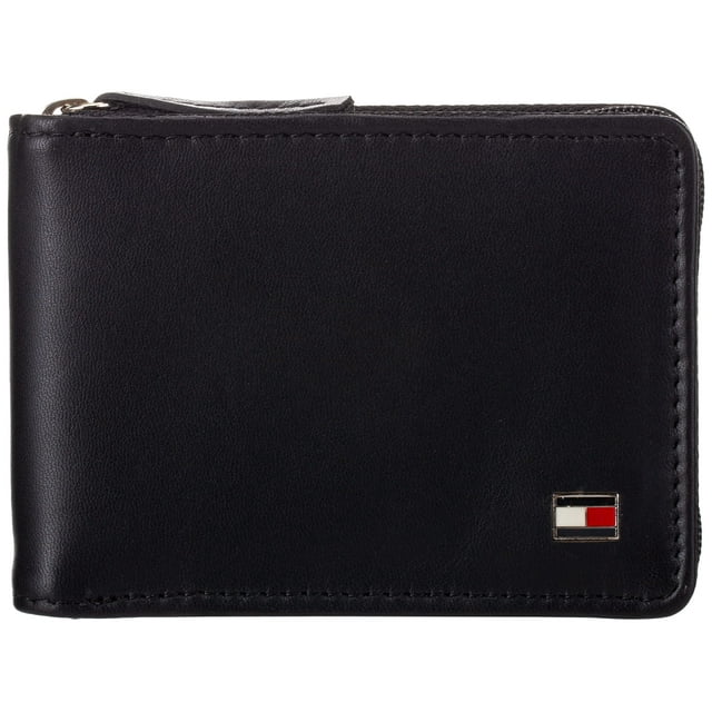 Cartera de piel auténtica Tommy Hilfiger con cierre circular para hombre