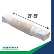 Ameri-Max Home Products Flex A Spout 55 in. White Vinyl Downspout Extension