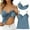 Blue, variant on SNKSDGM Female Plus Size Tank Tops for Women Dressy Womens White Tank Top Undershirt Long Shelf Bra Camisoles Adjustable Spaghetti Strap Tank Tops Basic Layer M