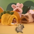 thumbnail image 1 of Trayknick Hamster Nest Cartoon Big Space Soft Comfortable Semi-closed Rest Plush Rabbit Shape Squirrel House for Autumn Yellow, 1 of 13