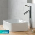 thumbnail image 3 of KRAUS Elavo Rectangular Vessel White Porcelain Ceramic Bathroom Sink, 19 inch, 3 of 7