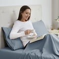 thumbnail image 2 of Nestl Pillow Cases, 1800 Series Luxury Soft Microfiber Queen/Standard Pillow Cases Set of 2 (20"x30"), Breathable & Easy Care Pillow Covers, Stone Blue, 2 of 6