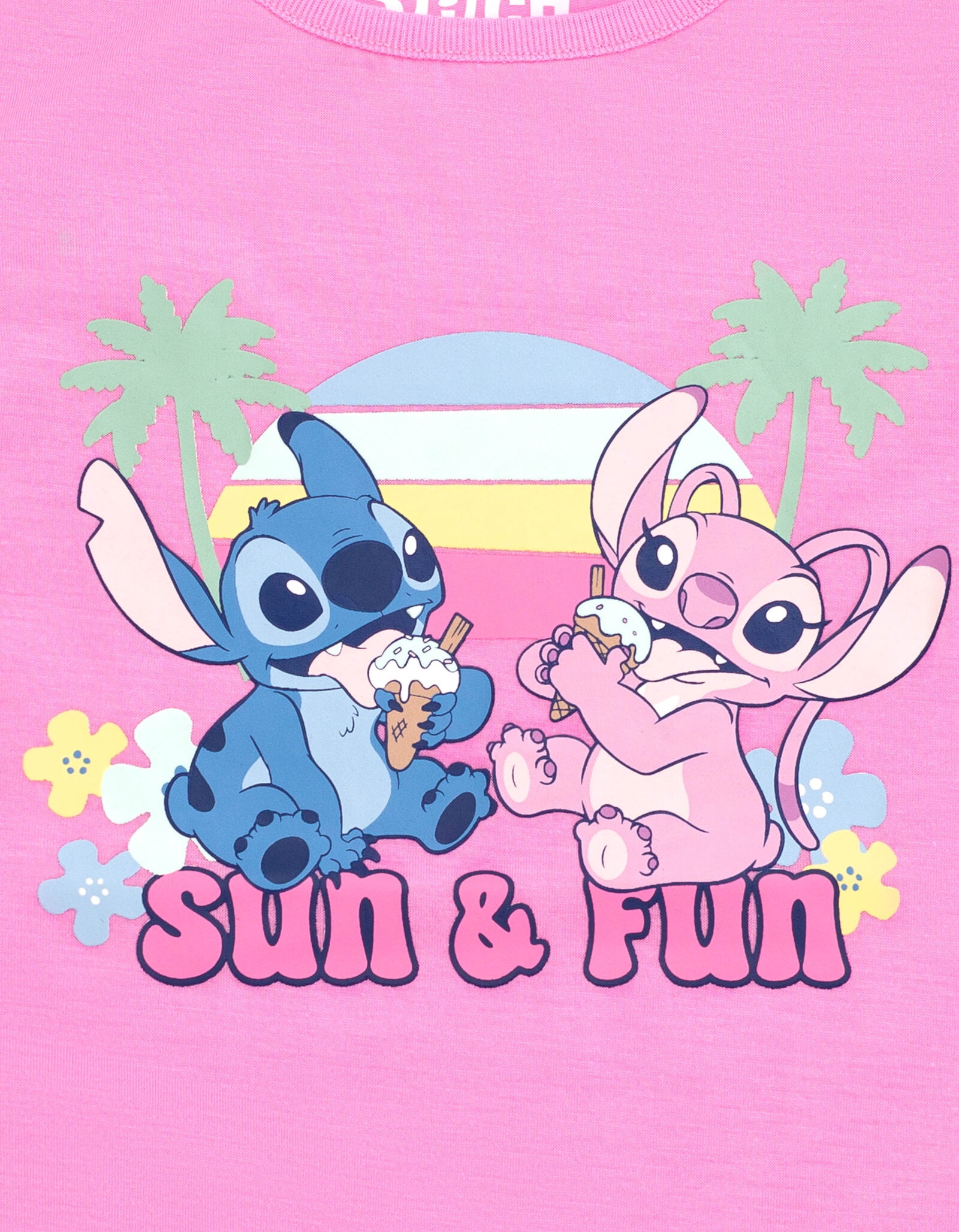 Disney Lilo & Stitch Angel T-Shirt and French Terry Dolphin Shorts Outfit Set Toddler to Big Kid