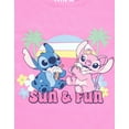 thumbnail image 4 of Disney Lilo & Stitch Angel T-Shirt and French Terry Dolphin Shorts Outfit Set Toddler to Big Kid, 4 of 5