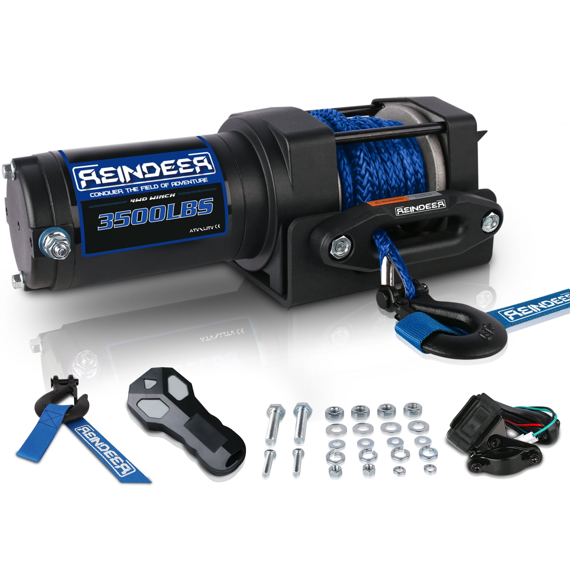 3500LBS Synthetic Rope Winch