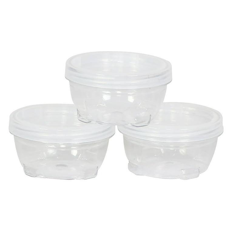 48ea - 3 x 3 Round PVC Containers with Cap - 10 Mil Thick by Paper Mart, Clear