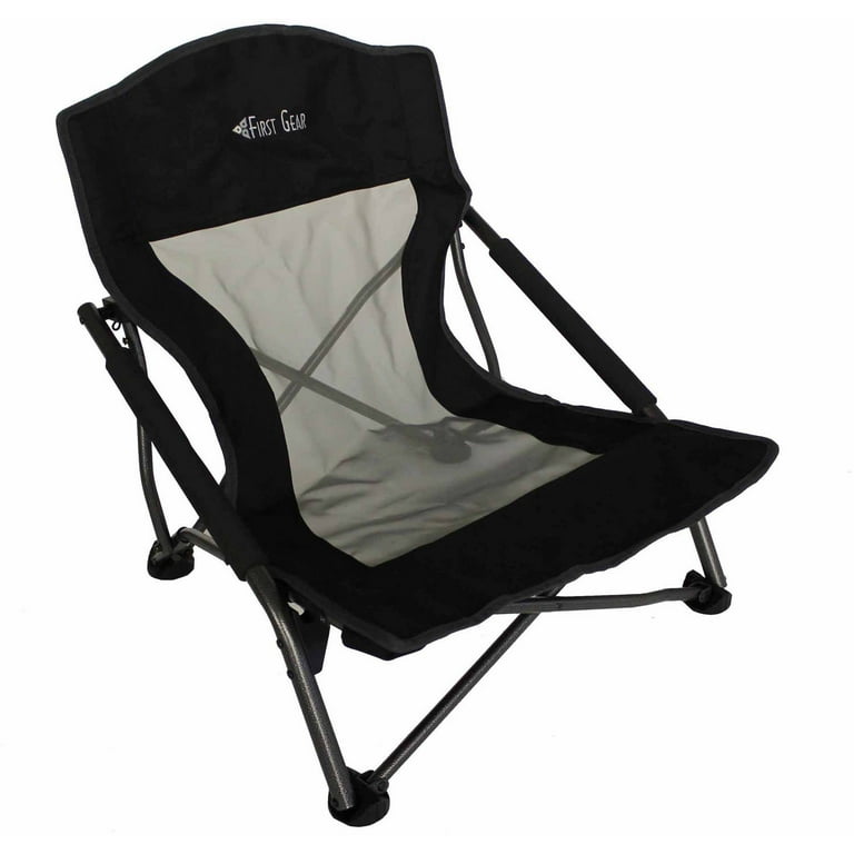 Tex Sport Low Profile Mesh Folding Event Chair Black
