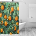thumbnail image 2 of Yayeee Shower Curtain with Hooks 72"x72" Waterproof Fabric Bathroom Hanging Decor, Orange Tree Pattern, 2 of 5