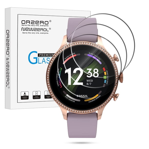 Protector de pantalla Orzero de cristal templado Fossil Gen 6, 42 mm/44 mm