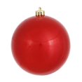 thumbnail image 1 of Vickerman N593003DCV Red Candy UV Drilled Cap Ball Ornament, 12 in., 1 of 5