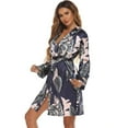 thumbnail image 3 of Monfince Women's Silk Kimono Robe Bathrobe for Beach Vacation Bridesmaid Robes Print Satin Robe Sleepwear Nightgown For Women, 3 of 5