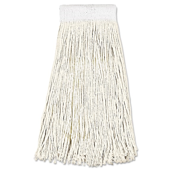 Boardwalk White Premium Saddleback Head Cotton Fiber Mop Head -BWK324C