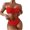 Red, variant on LYXSSBYX Bikini Sets for Women Two Piece Sexy Women Bikini Solid Splicing Two-Piece Swimwear Swimsuit Beachwear Set