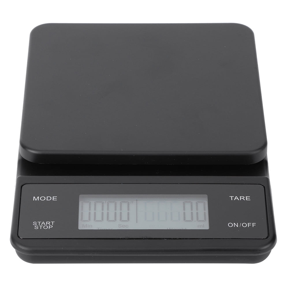 Nieyigj Digital Kitchen Food Coffee Scale, 3kg/0.1g High Precision Electronic Scale with Timer, Built-In Battery USB Charging, LCD Display for Baking Cooking Drip Coffee, Black