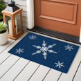 thumbnail image 5 of Christmas Snowflake Washable Small Entryway Area Rugs 2'x3', Blue Winter Classic Texture Low Pile Throw Rug Non-Slip Sturdy Edge Binding Carpet for Front Door Floor Room Entry, 5 of 9