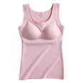 thumbnail image 6 of Xijirk Tank Tops Winter Thermal Underwear Velvet Lined Long Vest Seamless Self Heating Base Layer Top for Cold Weather Camisole Tops for Women,Pink,XL, 6 of 9