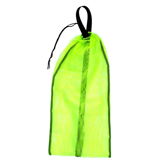 S SERENABLE Sac de Matériel en Maille Réglable avec Bandoulière pour Plongée en Apnée Jaune