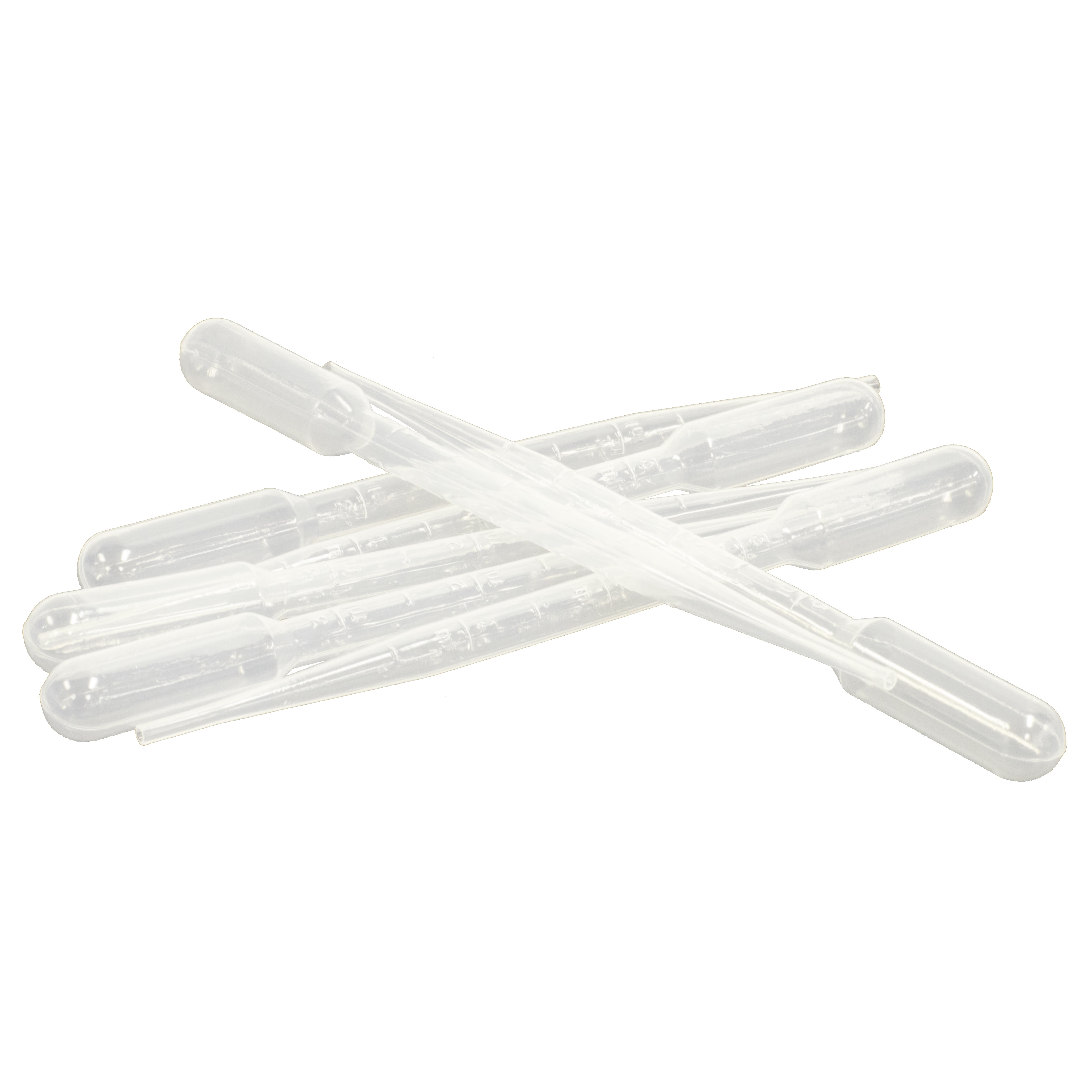 500 Pack 3mL Transfer Pipettes with 0.5mL Graduation Intervals, Polyethylene Plastic