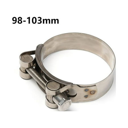 1pc Useful Exhaust Hardware Repair Tool Welding Stainless Steel T Bolt Hose Clamps Pipe Clip 98-103MM