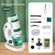 thumbnail image 2 of Kit de Microscopio CientíFico para NiñOs 60-180X, Mini Microscopio Educativo de Bolsillo para TeléFono Inteligente con Luz LED + Verde, 2 of 5