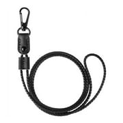 Designice Lanyard Long Neck Leather Black Holder 8in Lanyards Keys for Wallet, Chain, Phone, USB
