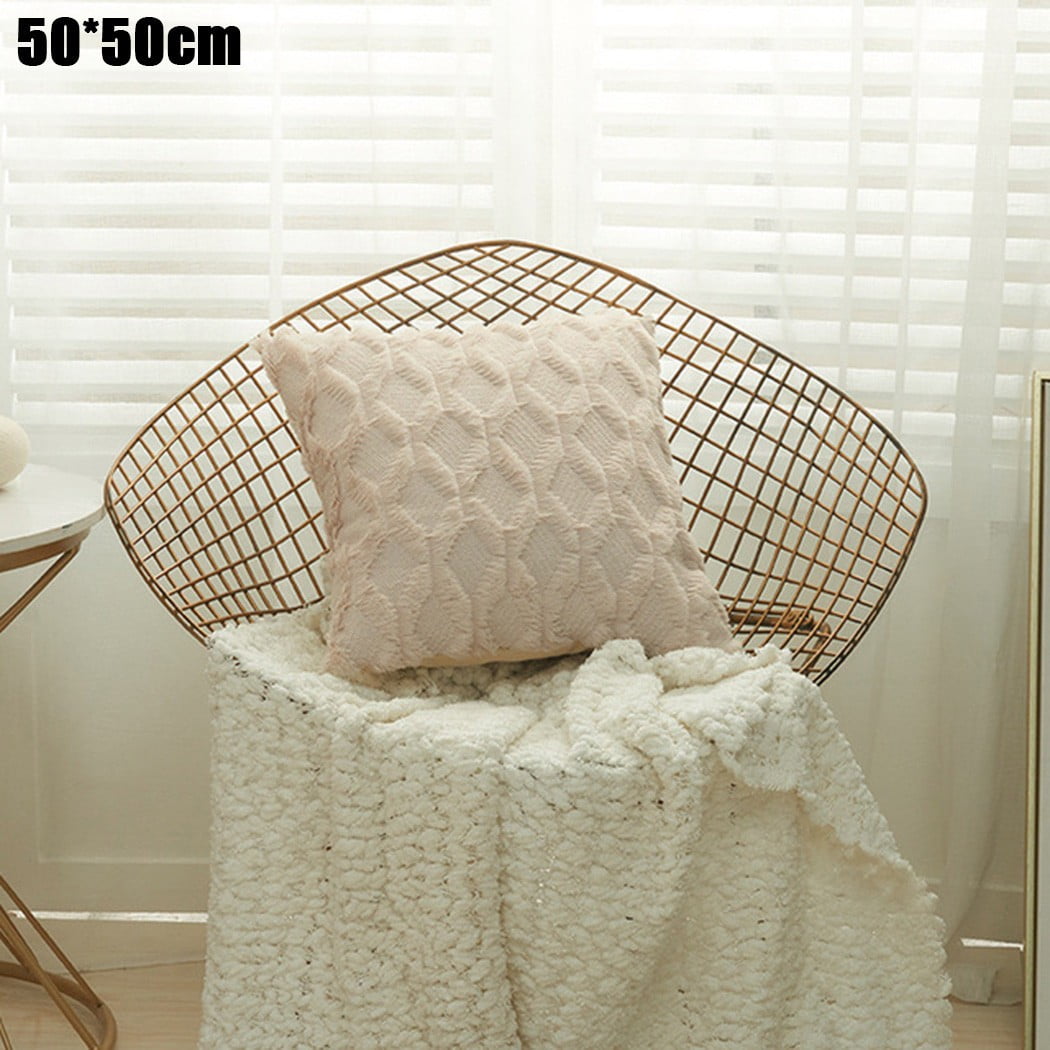 Pillow Cover Plush Cushion Decorative Furry Scatter Soft Fluffy Luxury Fashion 