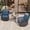 Blue, variant on Yalissey 3PCS Outdoor Swivel Gliders Set with Table, 360-Degree Swivel Rocker Lounge Chair,Wicker Bistro Furniture Set(Light Grey)