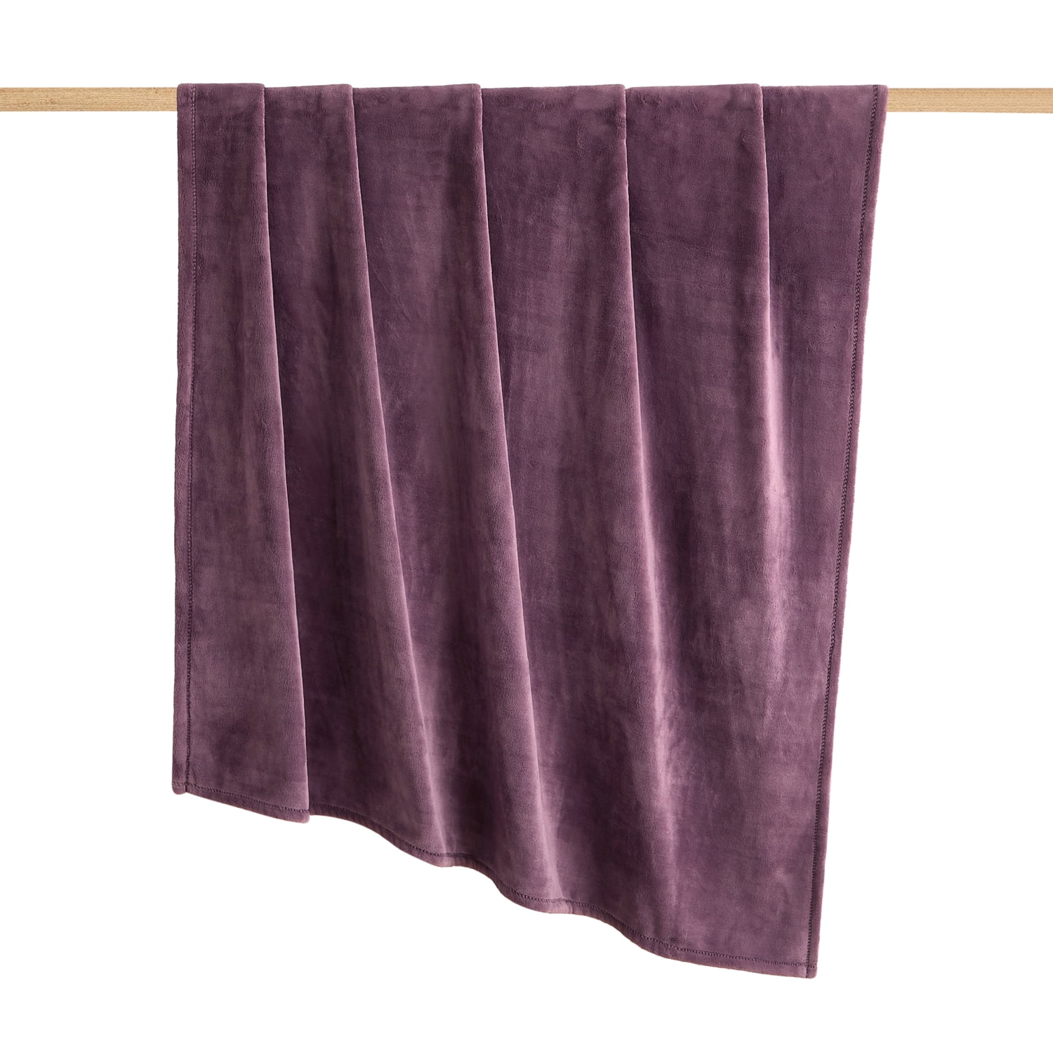 Mainstays Super Soft Plush Oversized Couch Throw Blanket, Purple, 50 x 72 in