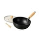 thumbnail image 4 of Sartén wok de hierro para el hogar con tapa, cocina de inducción, sin revestimiento. 24 cm, 4 of 9