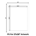 thumbnail image 2 of Textured White Picture Frame Mat for 30x40 Frames - Fits 27x36 Photos - 1 Mat, 2 of 7