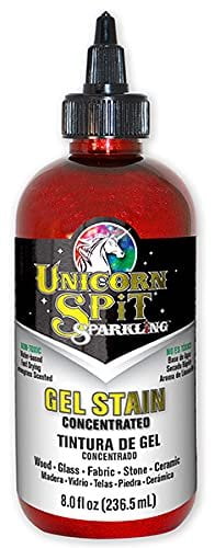 Unicorn SPiT Sparkling - Gel Stain & Glaze - 8oz Sunset Sparkle Collection - Violet Vulture, Dolly Firebird, Golden Gosling