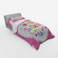 thumbnail image 2 of Ambesonne Retro Bedding Set 3 Pcs, Joy Anniversary, Twin, Multicolor, 2 of 2