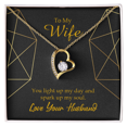 thumbnail image 4 of To My Wife You Light Up My Day Forever Necklace w Message Card, 4 of 7